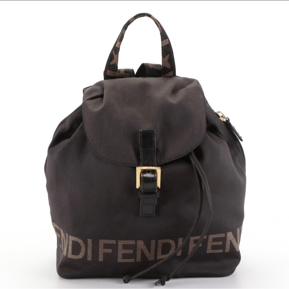 Fendi Drawstring Nylon Backpack - image 2